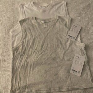 NWT Pair of Athleta True Cotton Crop Tanks, Size XS